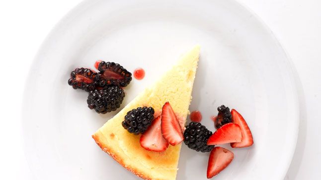 Goat Cheese Cake with Mixed Berries